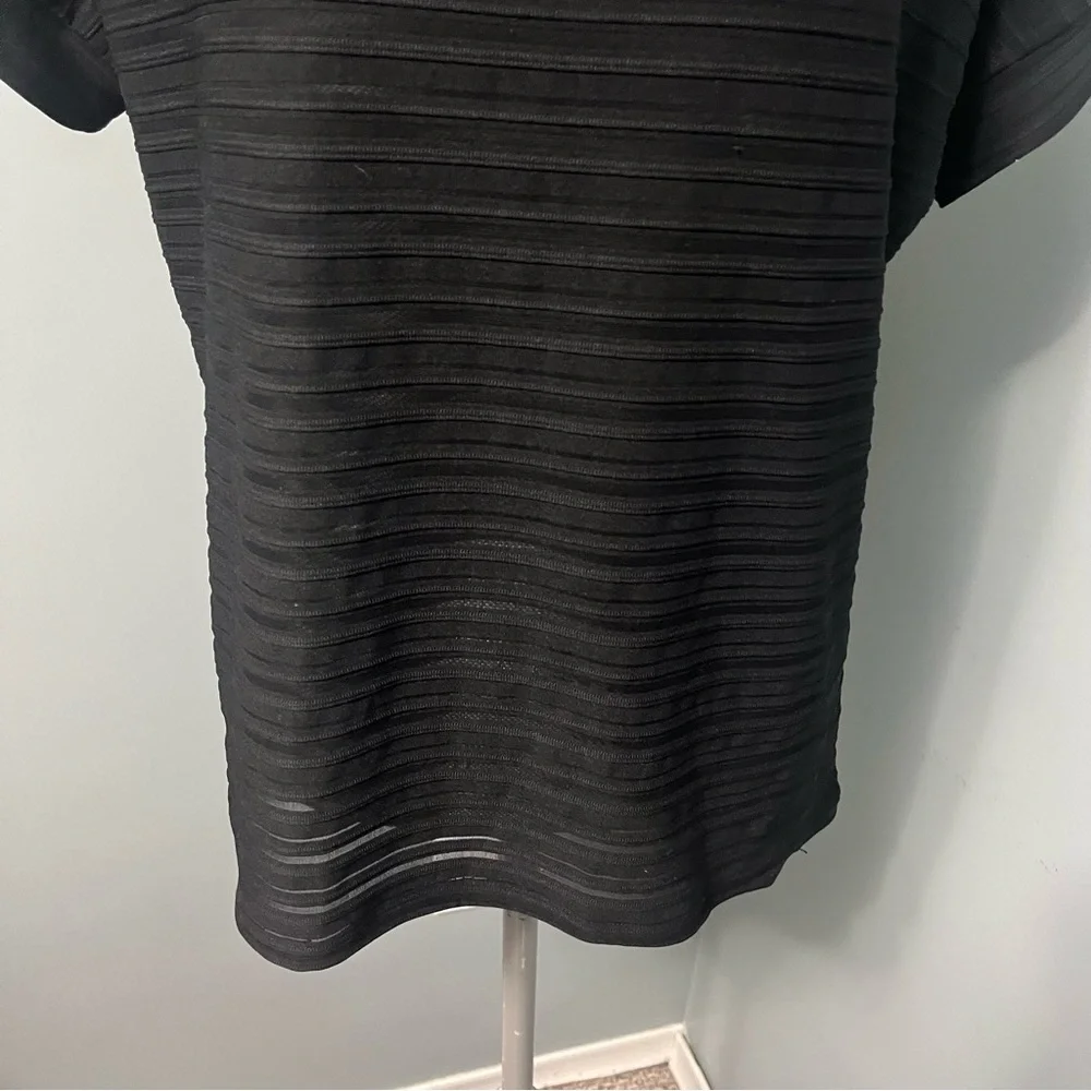 MICHAEL MICHAEL KORS cold shoulder black blouse size medium shirt - Picture 3 of 12